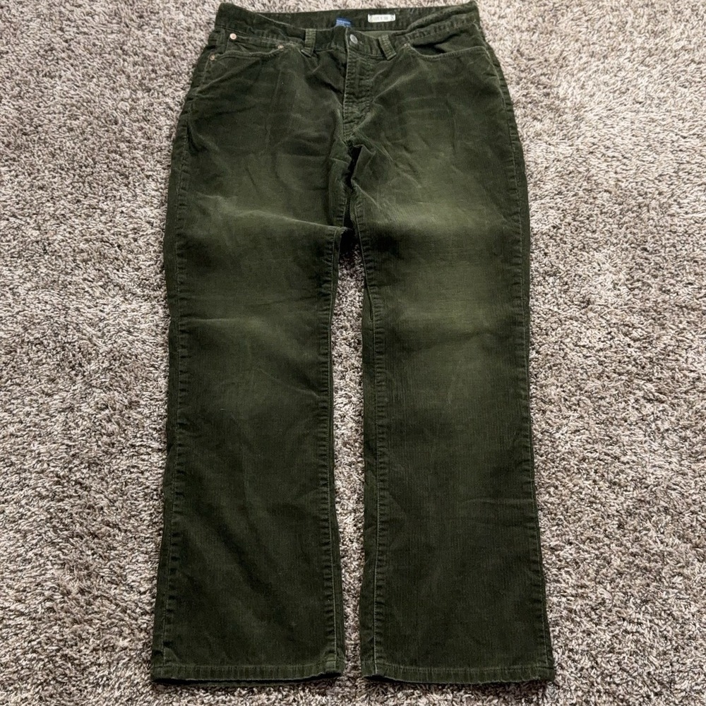 Polo Ralph Lauren Green Bootcut Corduroy Pants Size 35x30 Classic Cords Earthy